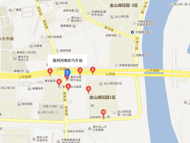 河南岸汽车站地图(到河南岸汽车站坐几路车)